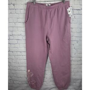 Disney Parks Jogger Sweatpants Mickey Mouse Plum Purple Large